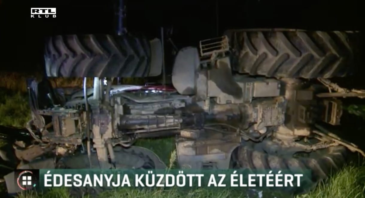 Az üléssel együtt repült ki az ötéves kislány a kocsiból, mikor traktorral ütköztek