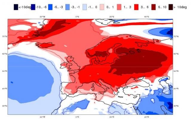 Hőmérsékleti anomália telepedett Magyarországra – térképek