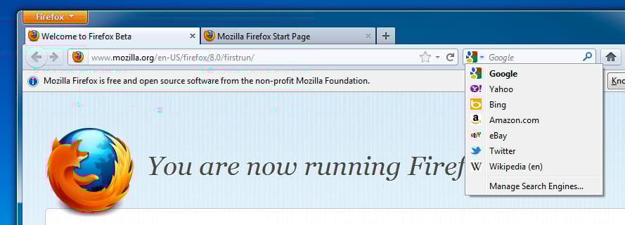Letölthető a Firefox 8 RC (Release Candidate) változata