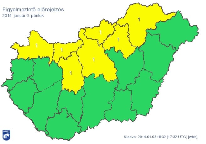 Figyelmeztetést adtak ki a fél országra
