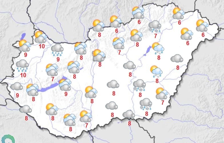 Hózáporral és havas esővel köszön be a tél utolsó lehelete