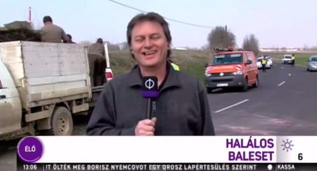 Beleröhögött a halálos balesetről szóló hírbe az M1 tudósítója