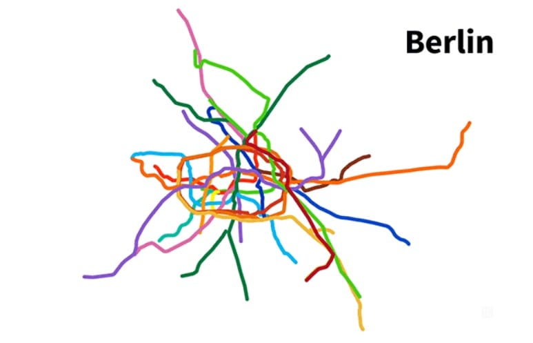 GIF: így néznek ki a világ metróhálózatai térképen, és így a valóságban