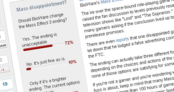 Tovább dagad a Mass Effect botrány – szavaztat a CNet