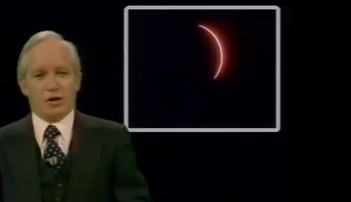 Megható üzenettel vezette elő a 2017-es napfogyatkozást egy tévébemondó 1979-ben