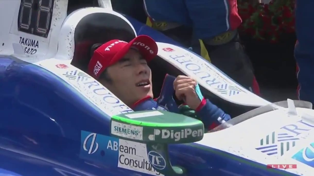 Méghogy a japánok nem őrülnek meg? Kivéve, amikor Takuma Szato megnyeri az Indy 500-at – videó