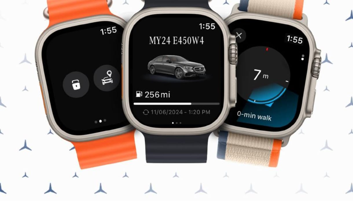 Beköltözik a Mercedes az Apple Watchba, az óráról lehet vezérelni az autó több funkcióját