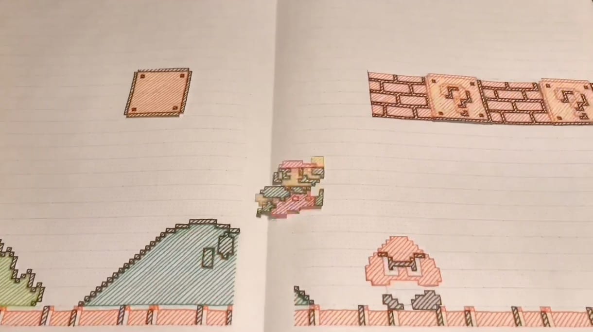 A nap videója: Kézzel rajzolta meg a Super Mario Bros első pályáját, tökéletes lett a végeredmény