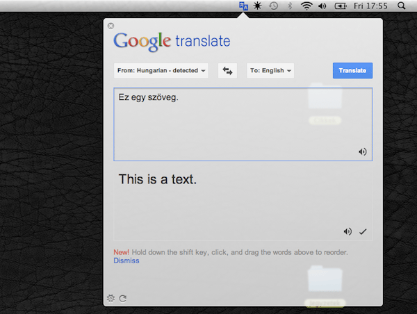 Translate Tab: szövegek fordítása a menüsorból!