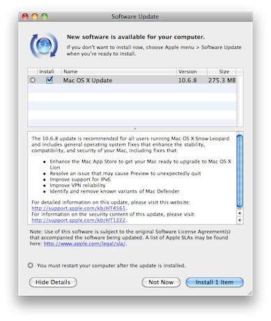 Letölthető az OS X 10.6.8-as frissítése: Lionra felkészülni!