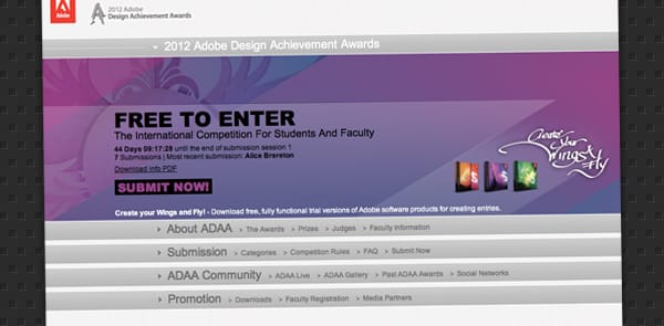 Indul a 2012-es Adobe Design Achievement Awards pályázat