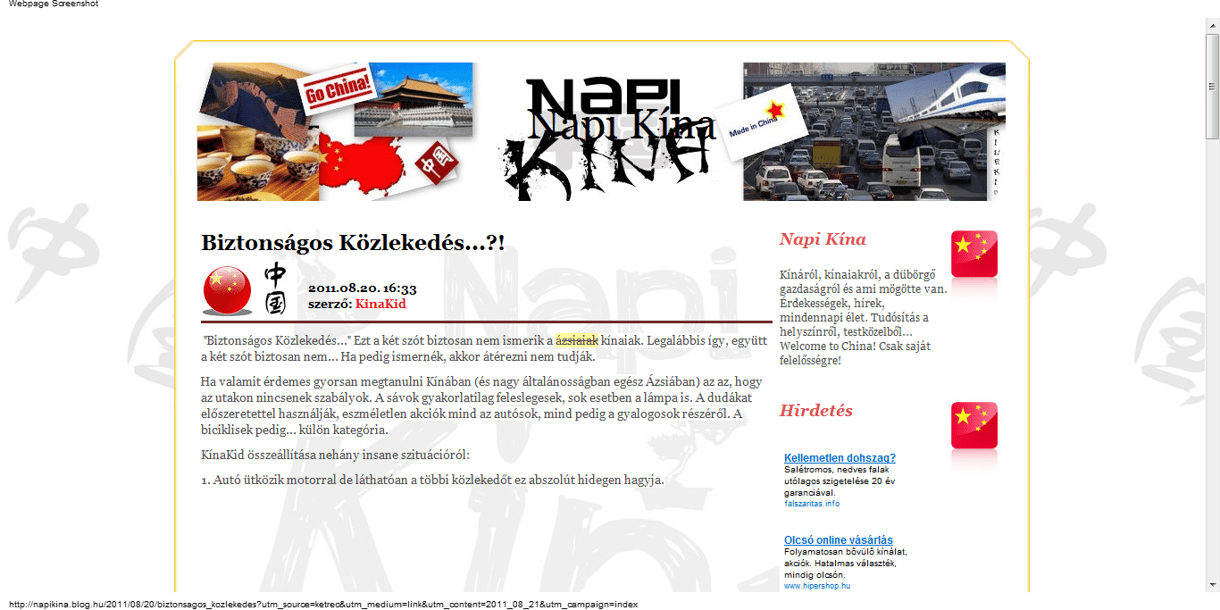 Életveszélyes a közlekedés Kínában