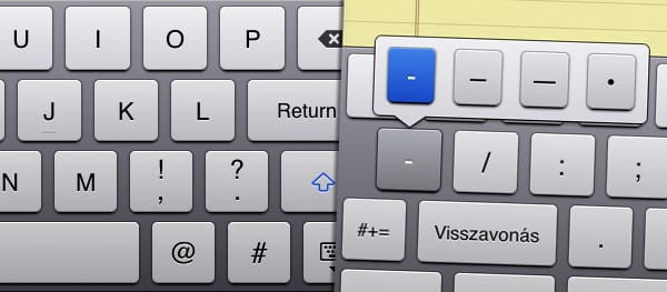 iOS 5 tipp: különböző gondolatjelek és Twitter karakterek használata