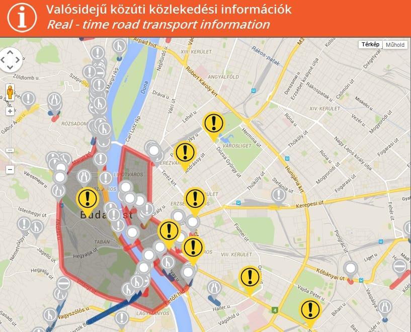 Beszakadt több út Budapesten, 100 helyen sötétek voltak a lámpák
