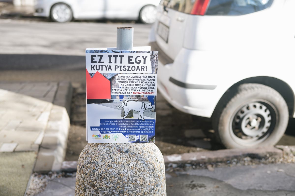 Budapesten először tesztelnek kutyapiszoárt