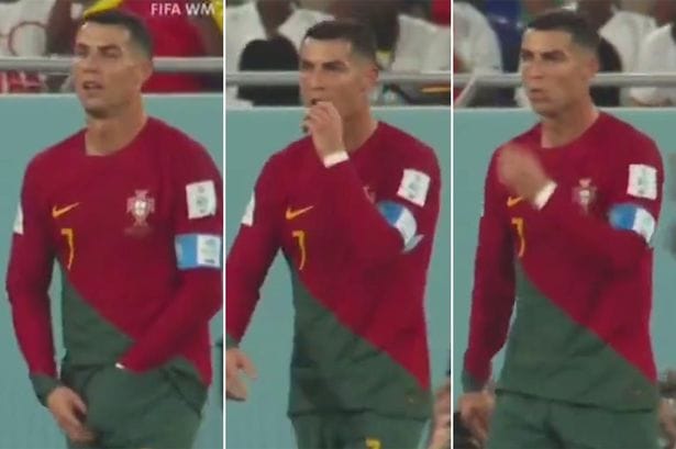 Ronaldo a nadrágjából nassolt valamit meccs közben
