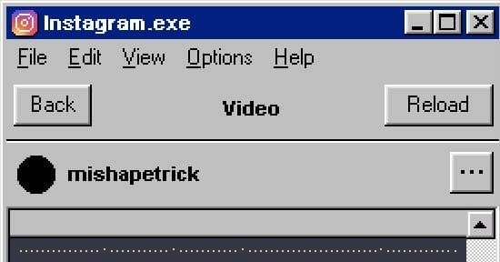 GIF: ilyen lett volna az Instagram.exe a Windows 95-ben