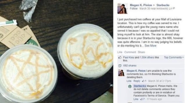 Megdöbbentő jelképek kerültek a Starbucks kávéjára