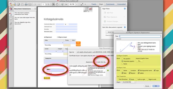 Így hozhatunk létre digitális aláírást PDF dokumentumokhoz