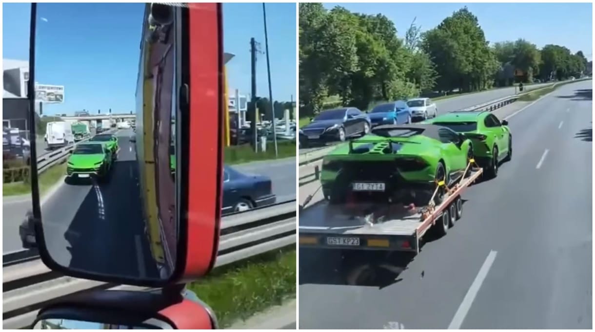 Ilyen az, amikor valaki Lamborghinivel szállít Lamborghinit - videó