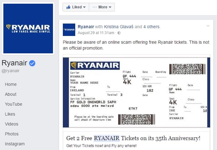 Ne dőljön be: netes átverésre figyelmeztet a Ryanair