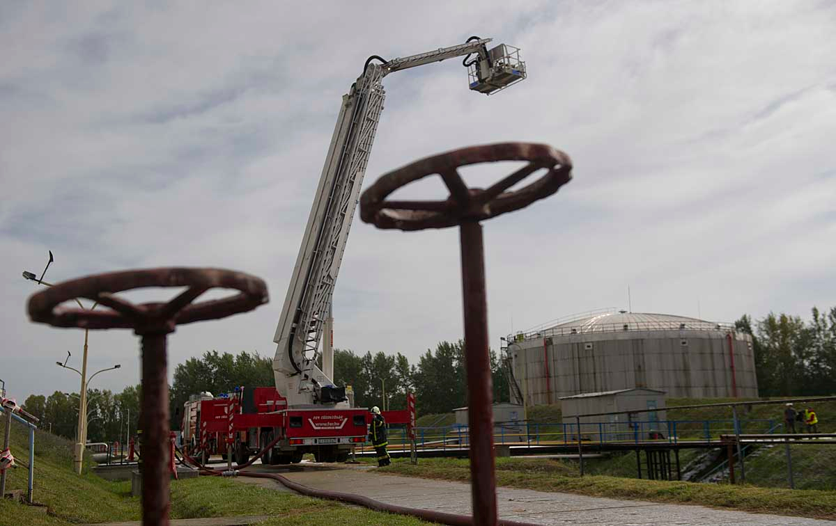 Katasztrófavédelmi gyakorlat a Dunamenti Erőműben