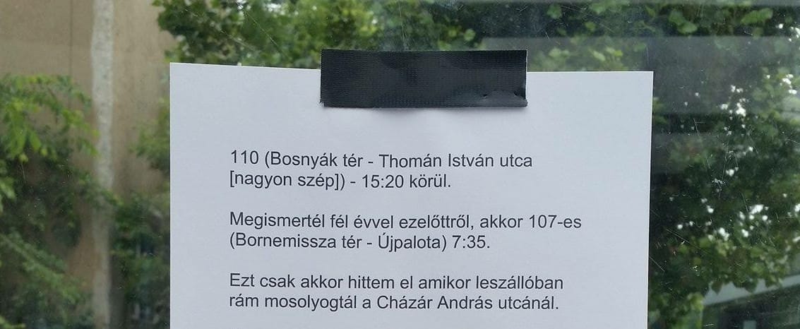 Fotó: Valaki megint élete szerelmét keresi egy köztéri hirdetésben