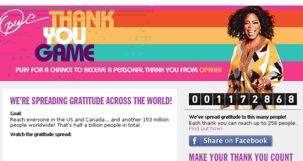 Oprah, the Thank You Game - játék készült belőle is