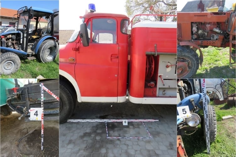 Kilopták a szalkszentmártoni tűzoltóautóból az akkumulátorokat