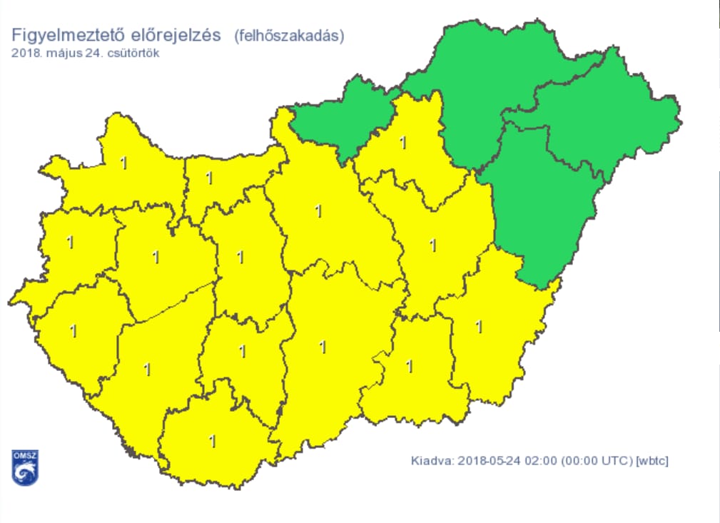 Zivatarokból ma sem lesz hiány