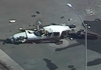 Kertvárosi utcára zuhant egy gép Las Vegas mellett - videó