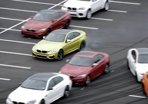 Videó: 52 BMW M-modell között driftelnek az új M4-el