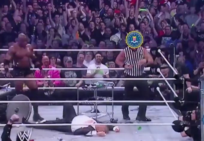 Csináltak egy videót, amiben az FBI-pankrátor kiüti Trumpot