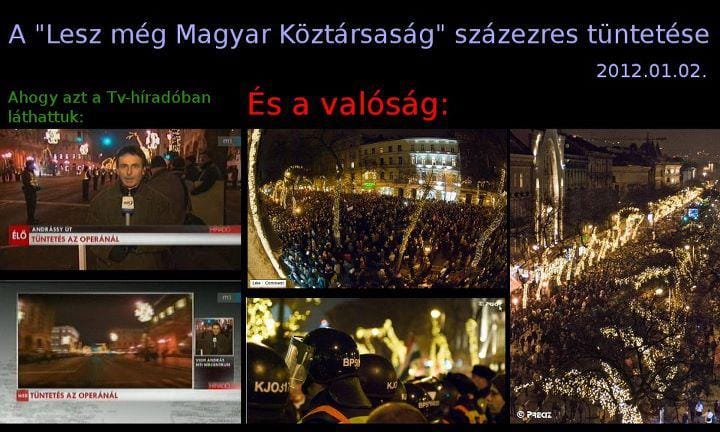 Magyarázkodik a közmédia a tüntetős bejelentkezés miatt