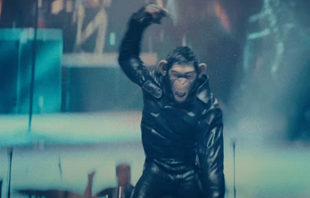 Életrajzi film készült Robbie Williamsről, amelyben egy csimpánz alakítja az énekest