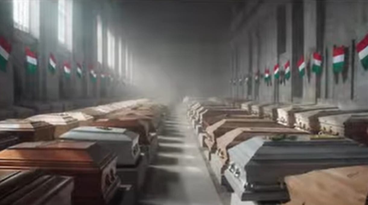 Orbán egy MI-videóban kampányol koporsókkal és véres magyar katonákkal az ukrán uniós csatlakozás ellen