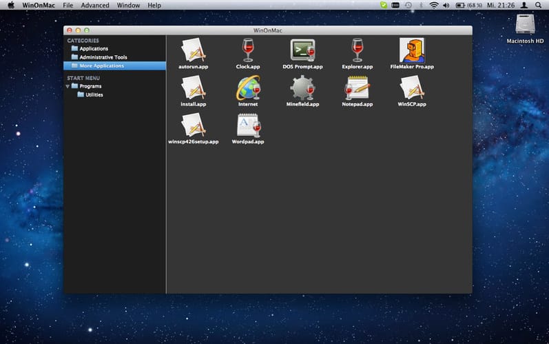 Windows alkalmazások futtatása a Macen, Windows nélkül