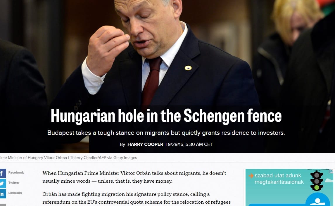Politico: Magyar lyuk tátong a schengeni kerítésen