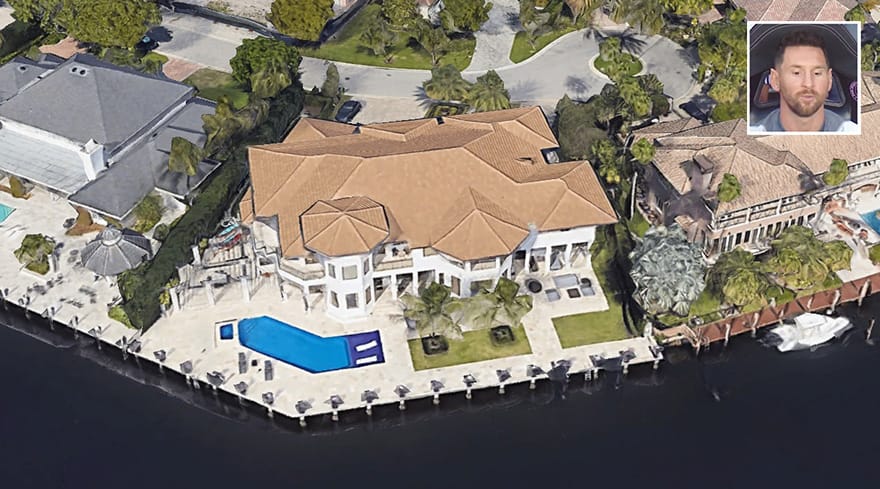 Nyolc hálószobás, két jachtkikötős házat is vásárolt Miamiban Messi – képeken a luxusotthon