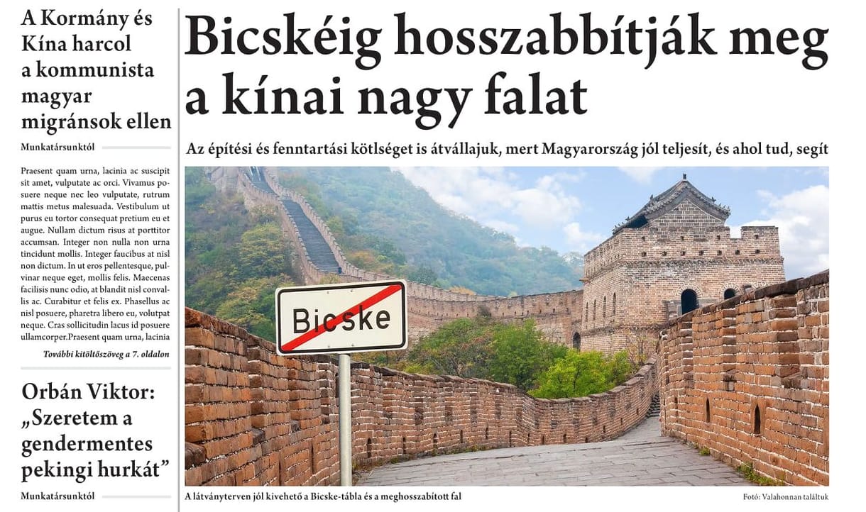 Gendersemleges pekingi hurkáért rajongó Orbánt talált a Kétfarkú Kutya Párt a jövőben