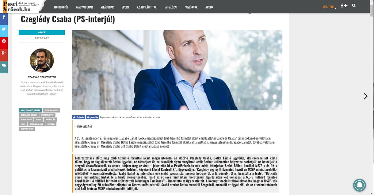 Három cikke miatt is helyreigazításra ítélte a bíróság a Pesti Srácokat