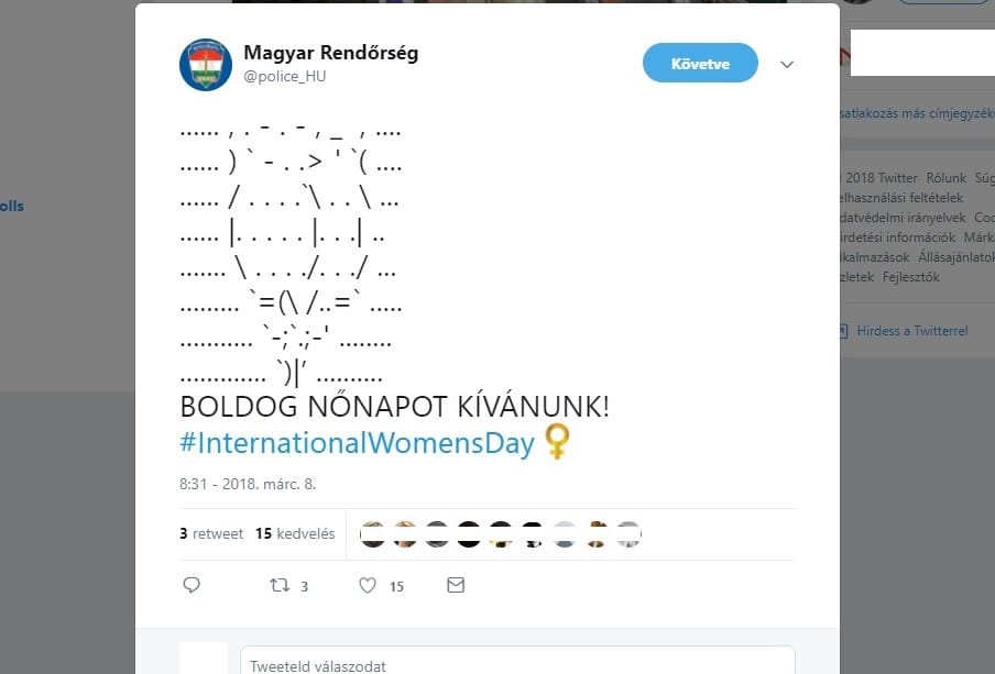 Legalább egy ember biztosan érti a magyar rendőrök nőnapi köszöntését