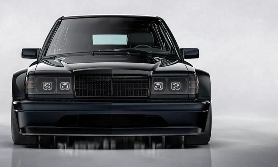 Látványos retró húrokat penget meg a 325 millió forintos modern Mercedes 190 E 2.5-16 Evo II