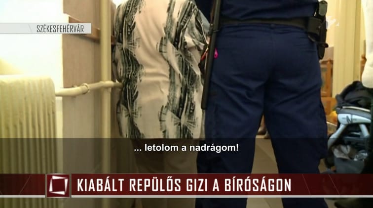 Videó: Repülős Gizi fotósokat anyázott a bíróságon
