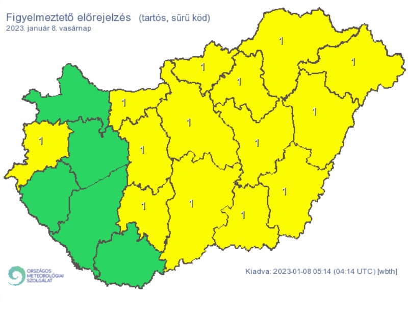 Szinte az egész országban tartós, sűrű köd lesz