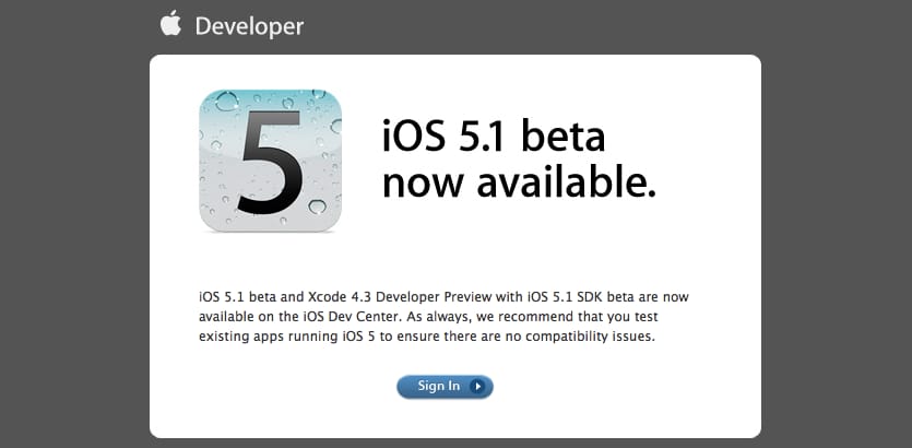 Már a fejlesztőknél az iOS 5.1 beta