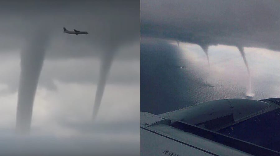 Hajmeresztő videó: tornádókat kerülgetve szállt le egy repülő Oroszországban