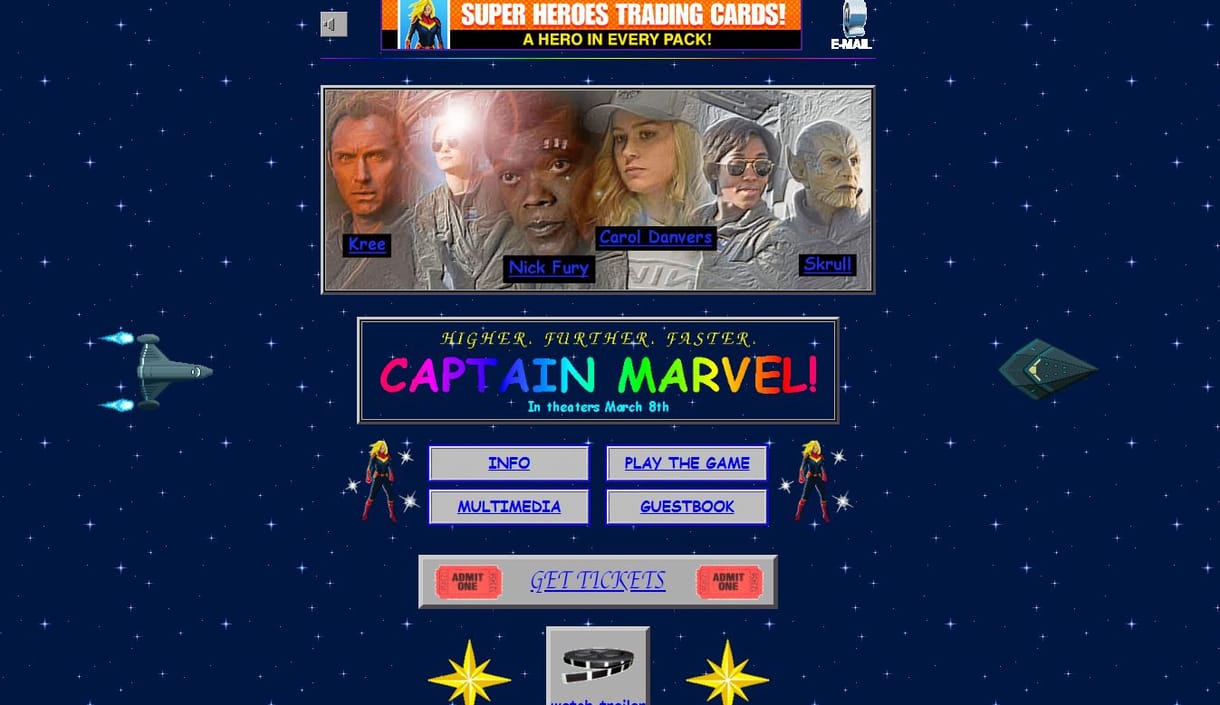 Nagyon retro, mégis nagyon hangulatos weboldalt csináltak a Marvel új szuperhősfilmjének