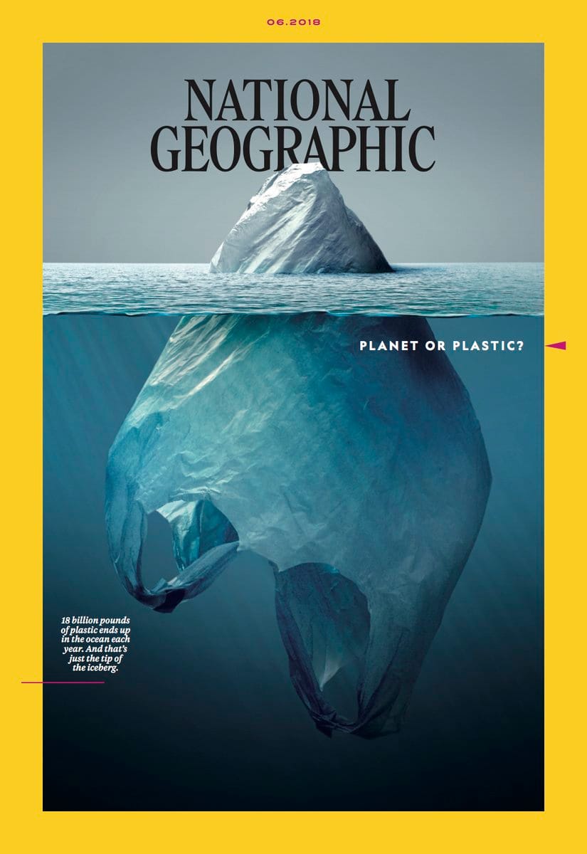 Briliáns a National Geographic címlapja, pedig csak egy zacskó van rajta