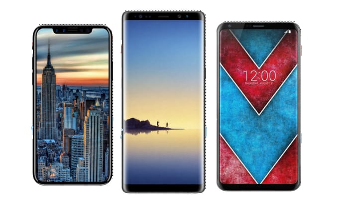 iPhone 8 vs. LG V30 vs. Galaxy Note 8: a nagy méret-összehasonlítás